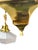 Arts & Crafts Semi Flush Arts and Crafts Light Fixture in Polished and Lacquered Brass With Four Vintage Frosted Octagonal Clear Glass Shades #2663 For Sale - Image 3 of 5
