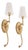 Hollywood Regency Style Gilt Wall Sconces, Pair For Sale