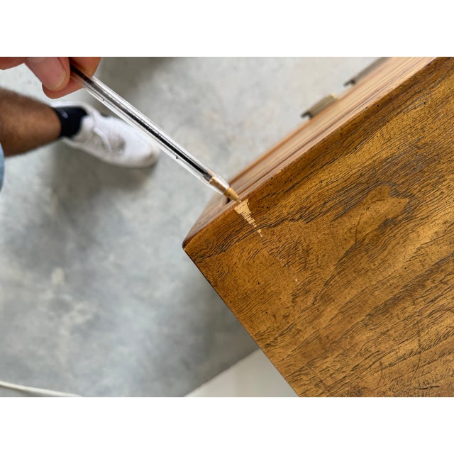 1970s Mid-Century Modern Drexel Solid Pecan 7-Drawer Dresser For Sale - Image 12 of 12