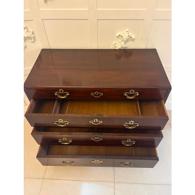 Antique George II Mahogany Chest of Drawers with Fitted Writing Desk, 1750 For Sale - Image 6 of 18