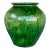 Antique French Provincial Pottery. Terra Cotta Pot With Green Drip Glaze For Sale