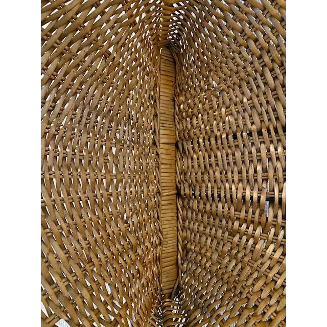 Wood 1950s Rattan Chair With Metal Legs. France. A For Sale - Image 7 of 11
