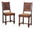 French Straw-Seated Chairs in Wood, 1940, Set of 2 For Sale