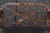 Vintage Chinese Chippendale Faux Tortoise Shell Pierced Trellis Bench Arm Chair For Sale - Image 11 of 18