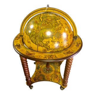 Mid Century Italian Globe Bar For Sale