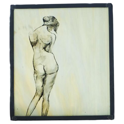 Nude Figure, Mid 20th Century, Stained Glass For Sale - Image 10 of 10