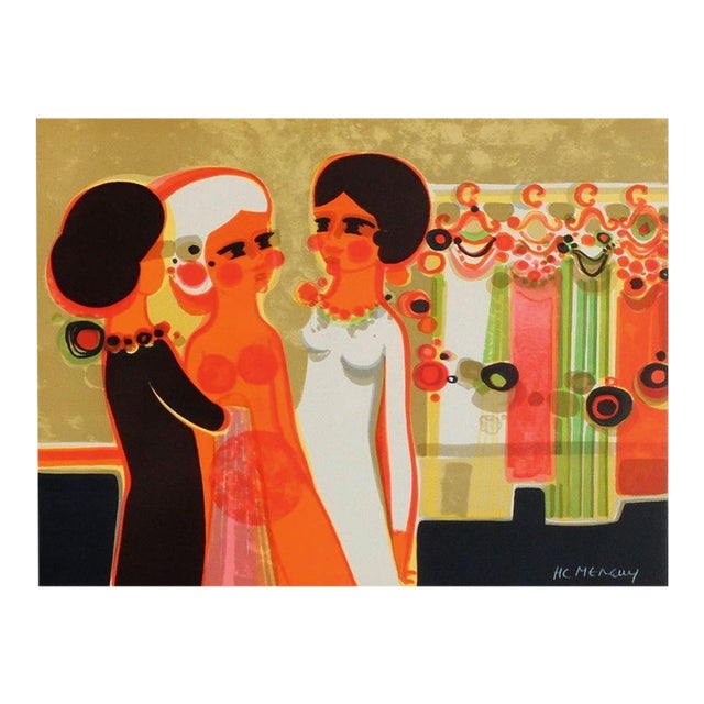 Frédéric Menguy 1975 - Les Angéliques - l'Habillage Signed Lithograph For Sale