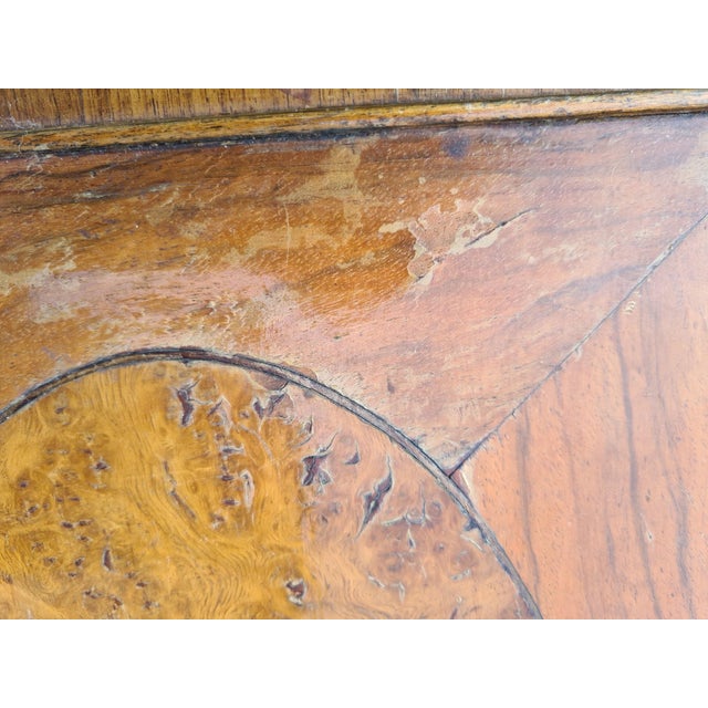 English Regency Revival Burl Wood & Inlaid Nesting Tables, Early 20th Century For Sale - Image 10 of 14