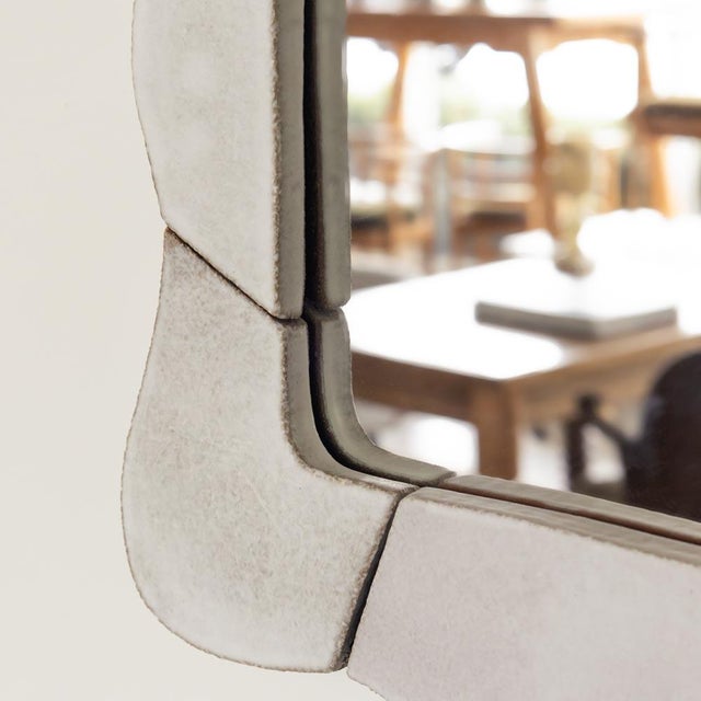 Ceramic Wavy Mirror, Large For Sale - Image 4 of 8