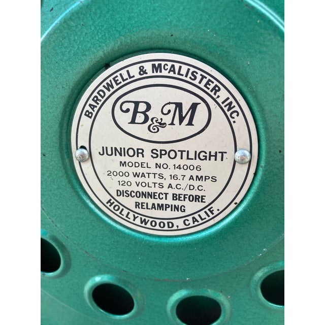 Bardwell & McAlister "Junior” Motion Picture Spotlight For Sale - Image 12 of 12