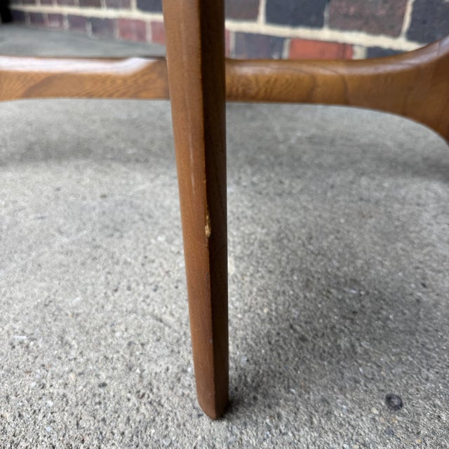 1960s Andre Bus for Lane Silhouette Sculptural Walnut & Glass Coffee Table For Sale - Image 9 of 12