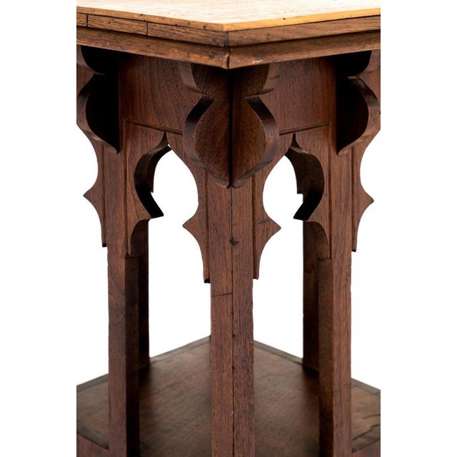 Aesthetic Movement Red Walnut Side Table For Sale - Image 6 of 13