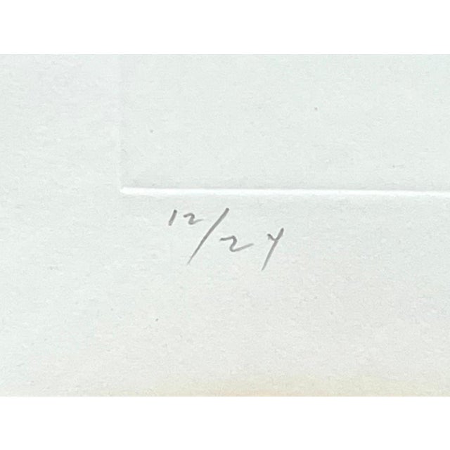 1970s Ed Baynard, Zen Minimalist Flowers Etching American Modernist Ed Baynard Pop Art Print For Sale - Image 5 of 6