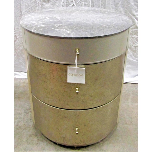 Modern New Caracole Modern Silver Leaf Hang Around Nightstand For Sale - Image 3 of 12