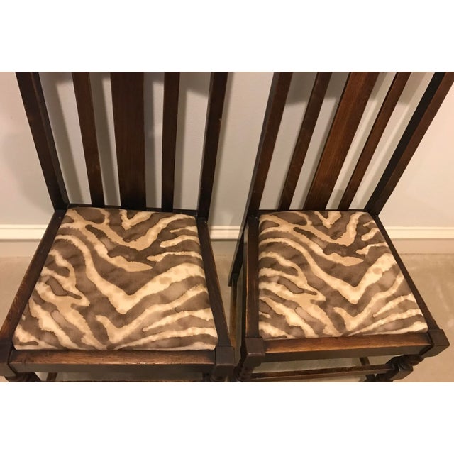 Early 20th Century Jacobean High Back Chairs - A Pair For Sale - Image 10 of 13