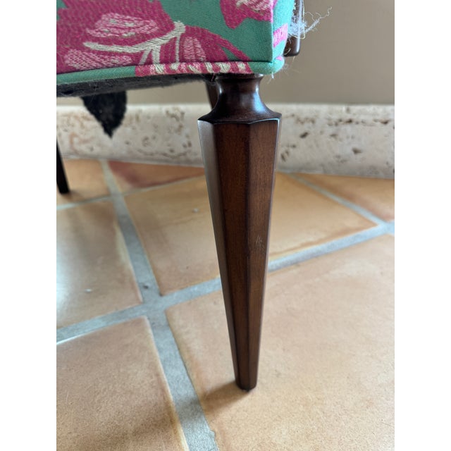 1940s Antique Palm Beach Chic Upholstered Accent Chair For Sale - Image 9 of 11