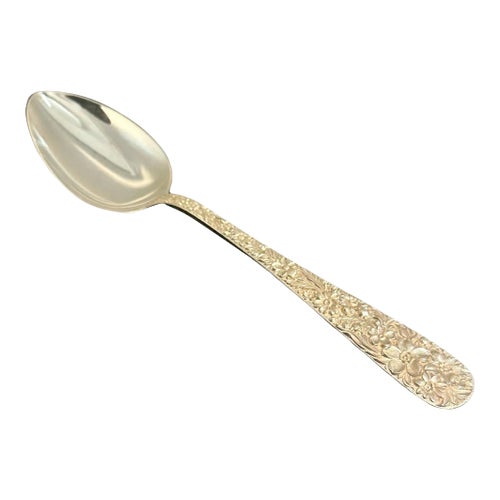 Antique Single Repousse Table/Serving Spoon Marked Kirk Son