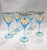Mid-Century Modern Mid-Century Modern Romanian Vintage Bohemian Blue & 22 Carat Gold Glass Decanter & 6 Piece Set For Sale - Image 3 of 9