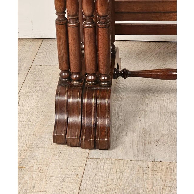 Wood Set of Four English Regency Nesting Tables For Sale - Image 7 of 12