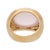 16 Carat Oval Pink Quartz Cabochon 14k Yellow Gold Vintage Dome Bold Signet Ring, Size 7 For Sale In Miami - Image 6 of 6