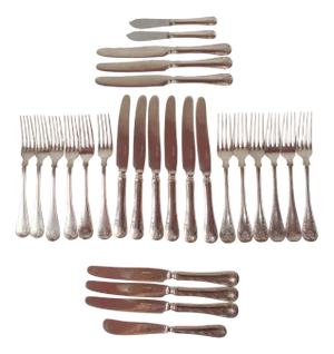 Swedish Metal-Plated Table Cutlery from Carlström, 1950s, Set of 30