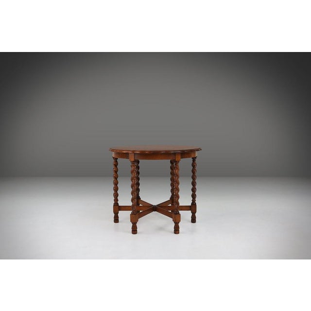 Oak Carved and Turned Side Table, France, 1890s For Sale - Image 5 of 12