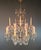 1940s Italian Baroque Revival Crystal Chandelier Rose Pink Crystals Original Candle For Sale - Image 13 of 13