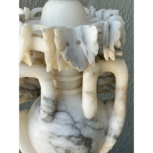Vintage Carved Alabaster Lamp For Sale - Image 15 of 18