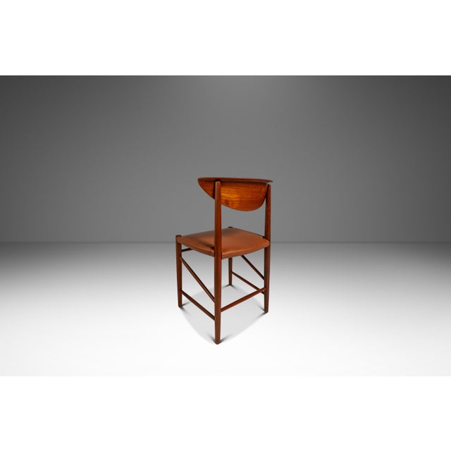 Peter Hvidt and Orla Mølgaard-Nielsen Rare Mid-Century Danish Modern Model 317 Chair in Teak & Leather Attributed to Peter Hvidt & Orla Mølgaard for Søborg Møbelfabrik, Denmark, C. 1960s For Sale - Image 4 of 18