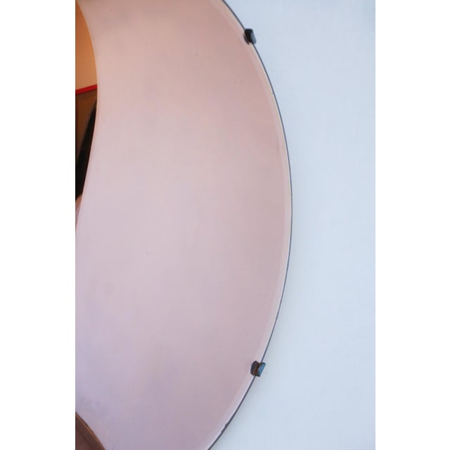 Beige Vintage Witchs Mirror with Salmon-Colored Sheen, 1950s For Sale - Image 8 of 13