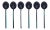 Mepra Due 6-Piece Coffee Spoon Set, Oro Black For Sale