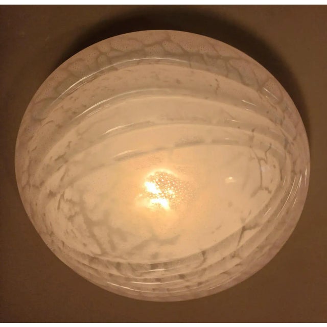 White Milky White Murano Flush Mount For Sale - Image 8 of 10