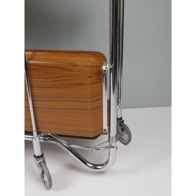 Dinett Folding Serving Trolley from Bremshey & Co., Germany, 1950s-1960s For Sale - Image 10 of 12