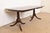 English Baker Furniture Style Georgian Mahogany Double Pedestal Extension Dining Table, Newly Refinished For Sale - Image 3 of 13