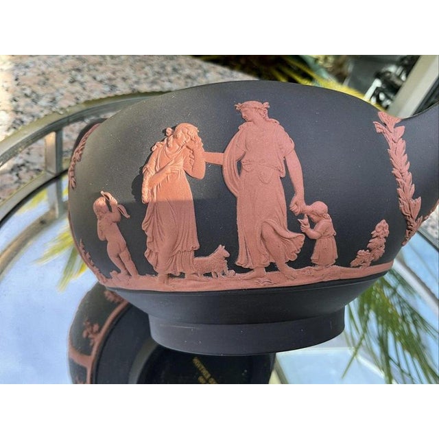 Wedgwood Black Basalt and Terracotta Teapot, 1988 For Sale - Image 12 of 18