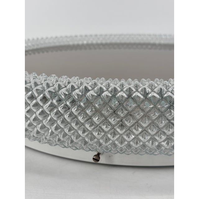 Illuminated Wall Mirror in Crystal Glass from Glashütte Limburg, Germany, 1960s For Sale - Image 11 of 16