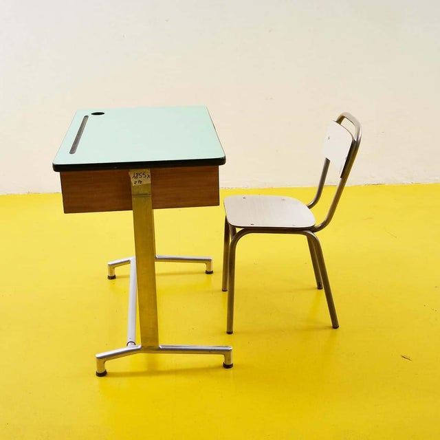 Vintage Desk and Chair, Set of 2 For Sale - Image 3 of 6