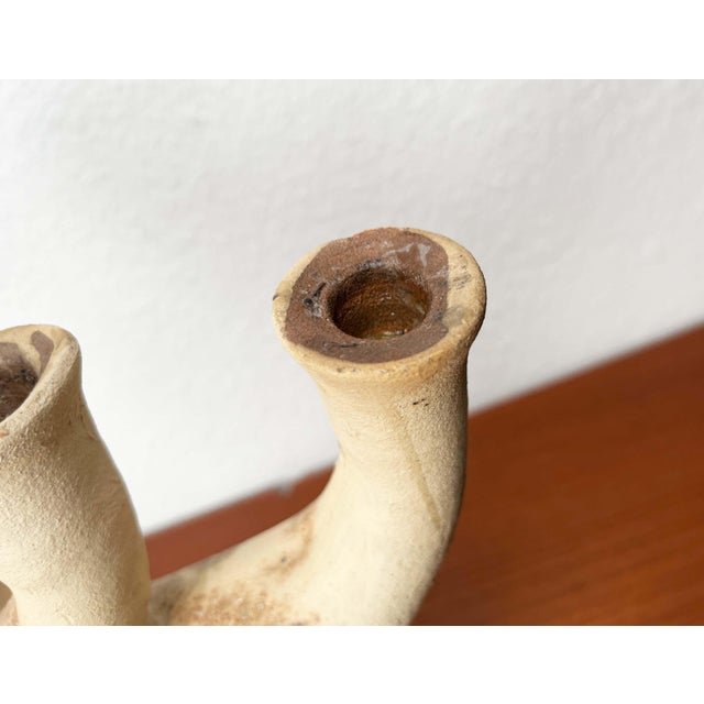 German Studio Pottery Sculptural Candleholder from Hans Fischer, 1980s For Sale - Image 14 of 18