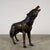 Life-Size Bronze Howling Wolf Sculpture, 35” H For Sale - Image 9 of 12