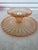 Vintage Pink Depression Glass Ball Footed Cake Plate For Sale - Image 4 of 6