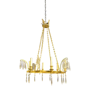 1920’s French Gilt Bronze Chandelier