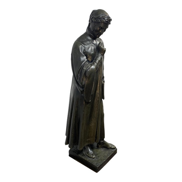 Stunning Dante Alighieri Bronze Figure From the Devine Comedy For Sale