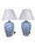 Vintage Hollywood Regency Blue Scallop Shell Lamps |- Coastal Neoclassical - a Pair For Sale - Image 12 of 12