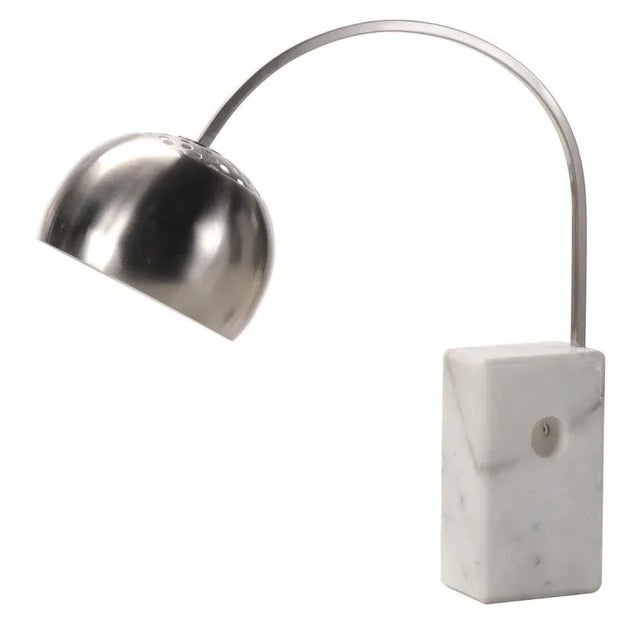 Flos Late 20th Century Mini Arco Chrome and Marble Lamp For Sale - Image 4 of 4