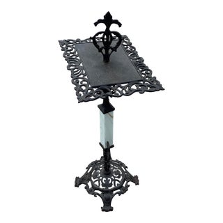 Antique Wrought Iron Smoking Stand For Sale