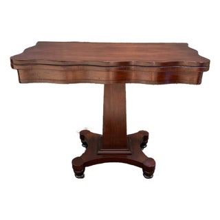 Antique Regency Style Mahogany Flip Top Game Table For Sale