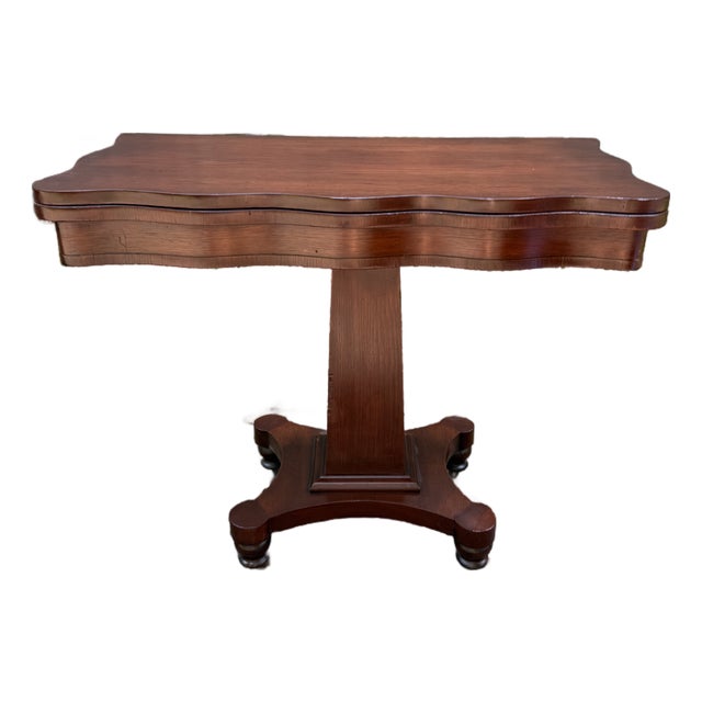 Antique Regency Style Mahogany Flip Top Game Table For Sale