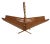 Foldable Wood Fruit Bowl with Bamboo Grip, 1950s For Sale