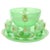 Glass French Green Opaline Baccarat Crystal Engraved & Gilt Napoleon III Punch Bowl For Sale - Image 7 of 10