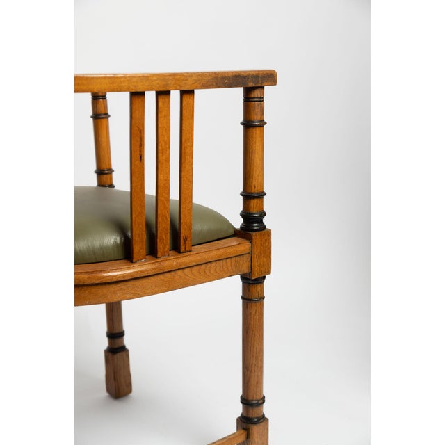 French Oak Armchair, 1890s For Sale - Image 6 of 9